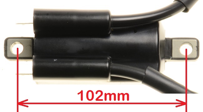 HT102-102mm - 12V Dual twin lead ignition coil