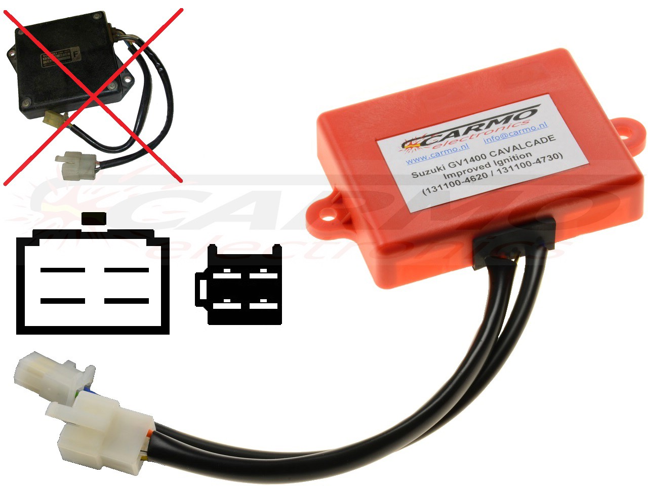 Suzuki GV1400 Cavalcade igniter ignition module CDI TCI Box (131100-4620, 131100-4730)